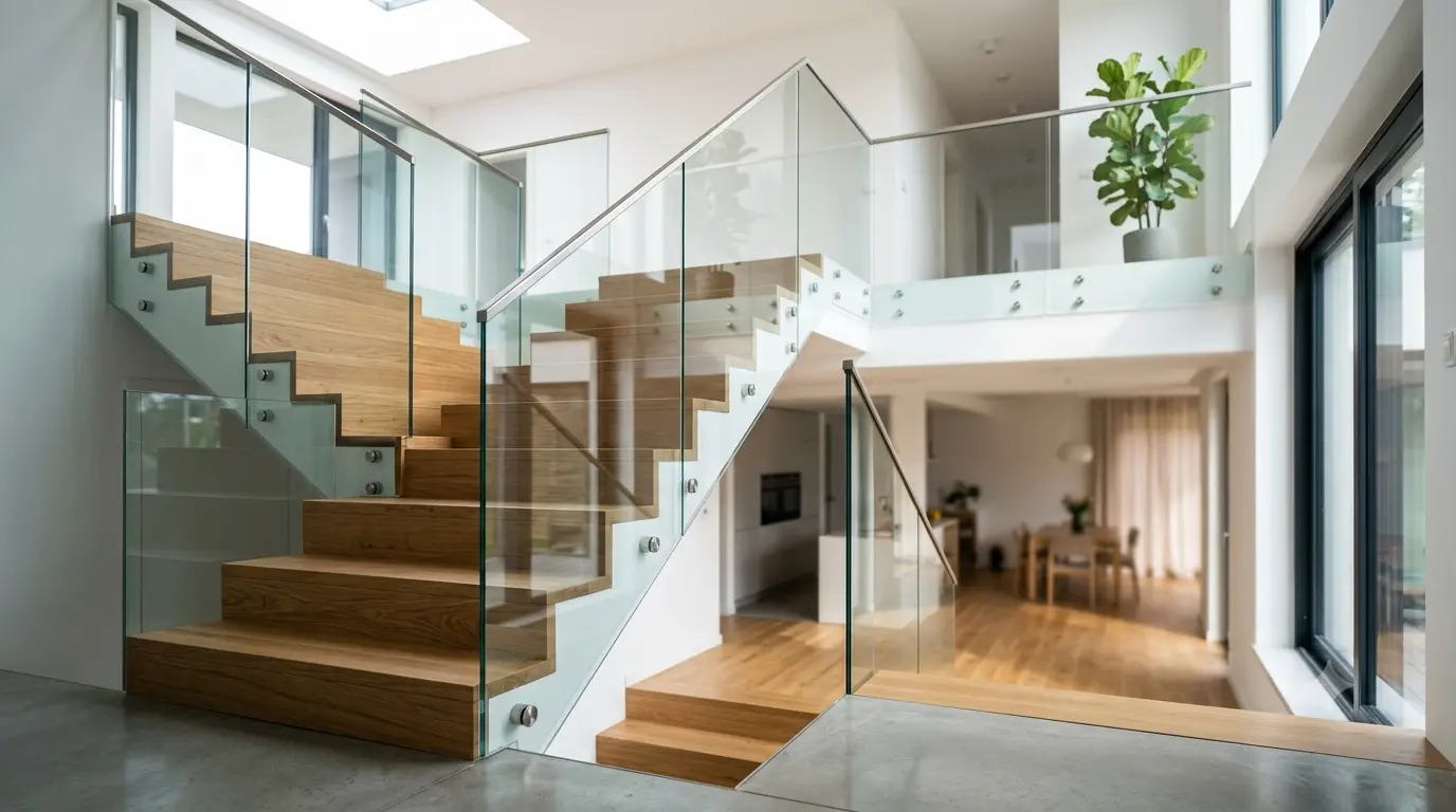Balustrady schodowe szklane Kielce